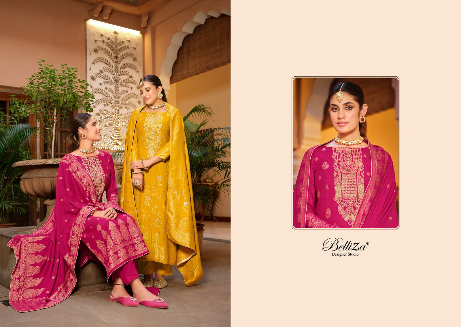 Shalimar By Belliza Viscose Pashmina Dress Material Catalog